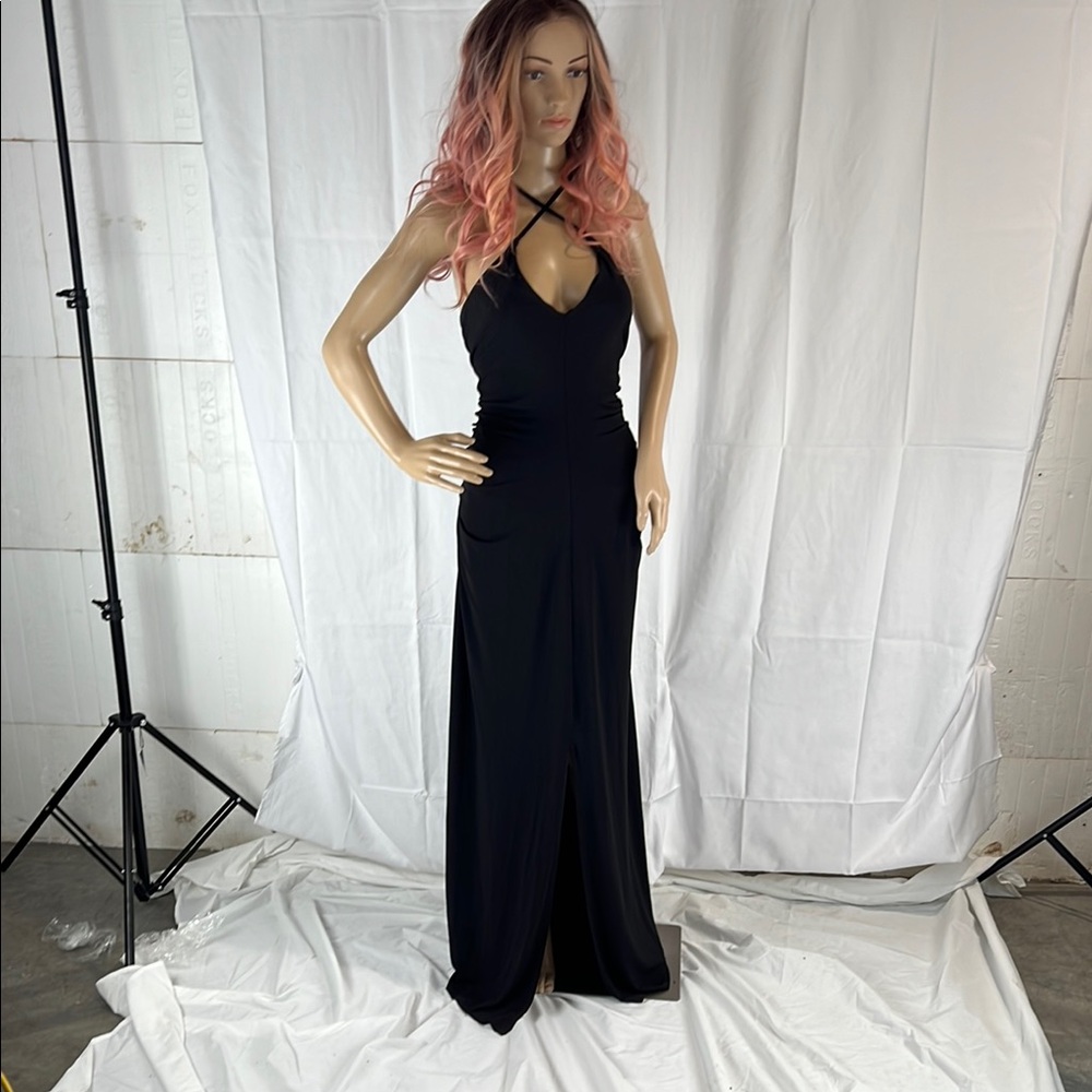 Black Express Gown with Halter Neckline for Prom or formal wear